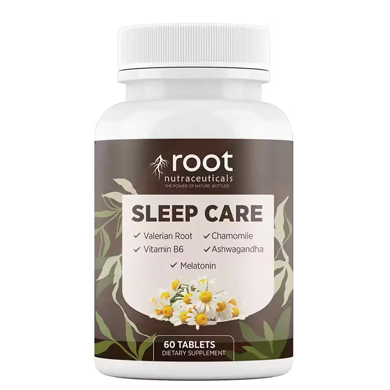 [R-sle-60] Sleep Care de Root Nutraceuticals: duerme mejor con valeriana, melatonina y ashwagandha