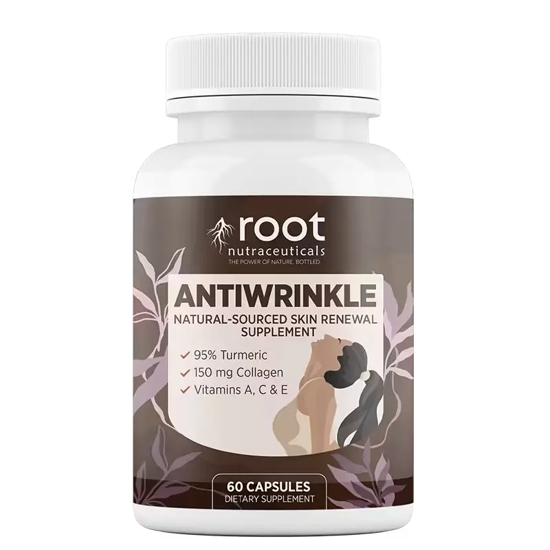 [R-anti-60] Suplemento Antiarrugas Natural de Root Nutraceuticals: Piel Radiante y Saludable desde Adentro