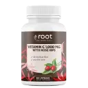 Vitamina C 1000mg con Rose Hips de Root Nutraceuticals: potencia antioxidante y bienestar diario