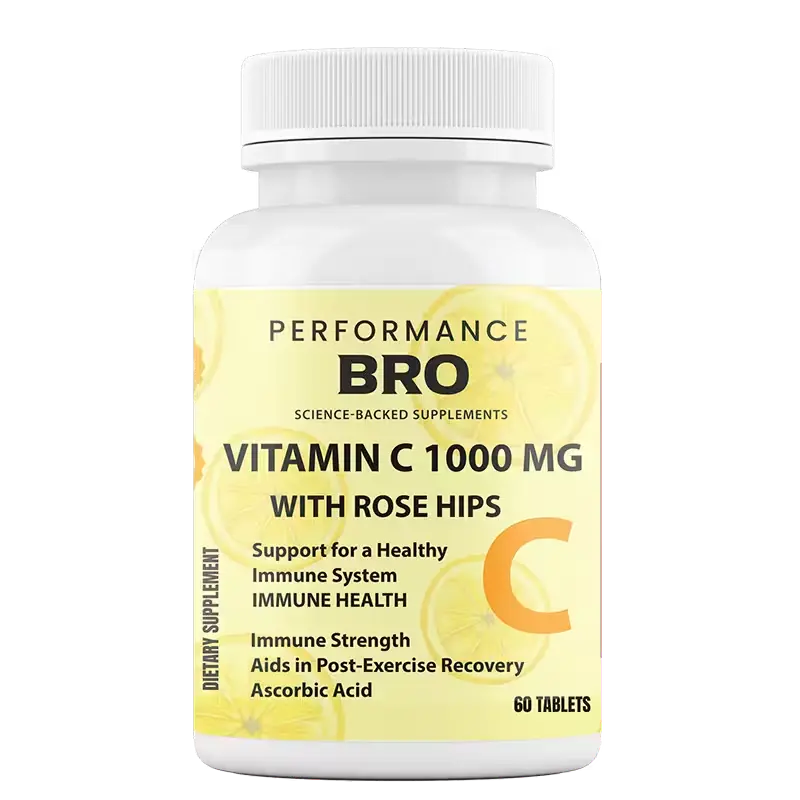 [PB-vitc-1000] Vitamina C con Rose Hips de Performance Bro: Refuerza tu sistema inmune y acelera tu recuperación deportiva