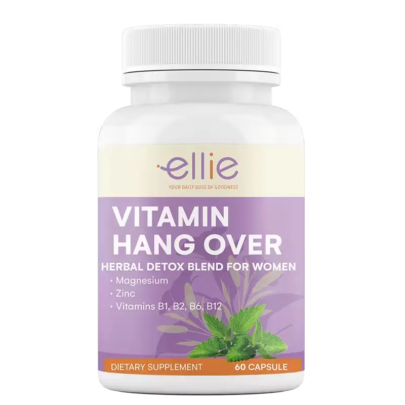 [EL-vih-60] Ellie Vitamin Hang Over: Detox herbal y vitaminas para la mujer moderna