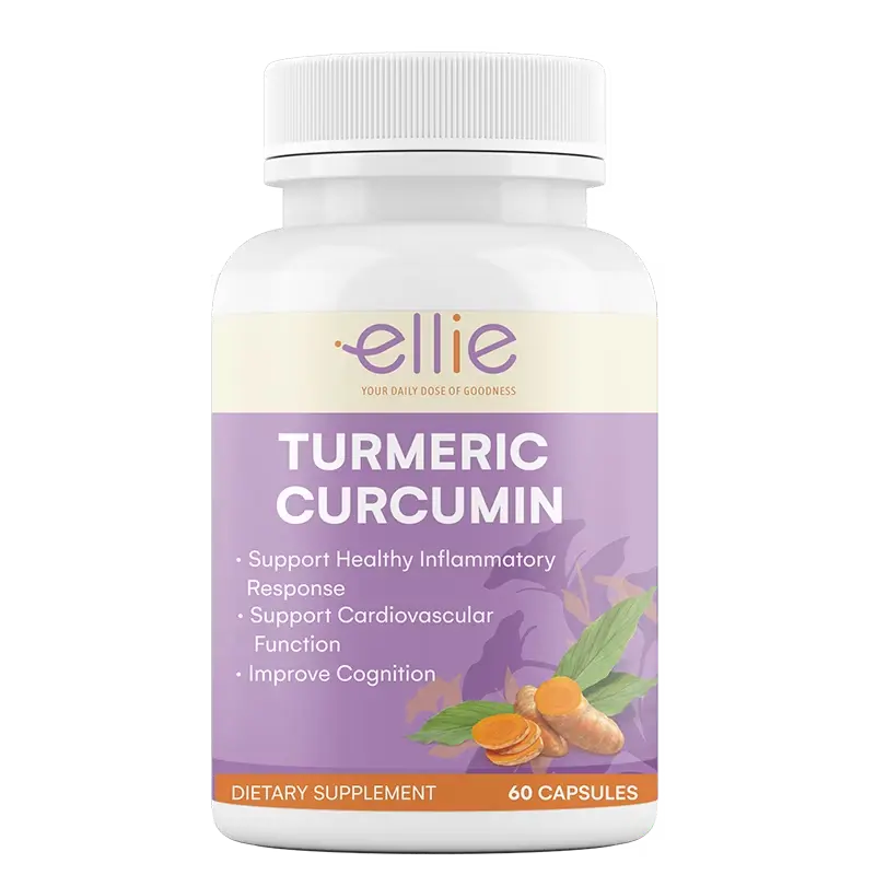 [EL-tur-60] Ellie Turmeric Curcumin: Apoyo Natural para la Inflamación, el Corazón y la Mente