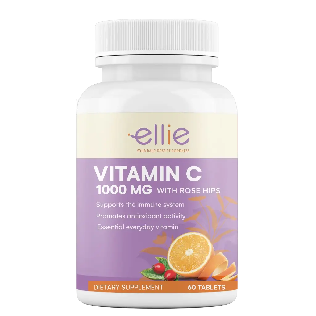 [EL-vitc-1000] Ellie Vitamin C with Rose Hips: Refuerza tus defensas con antioxidantes naturales