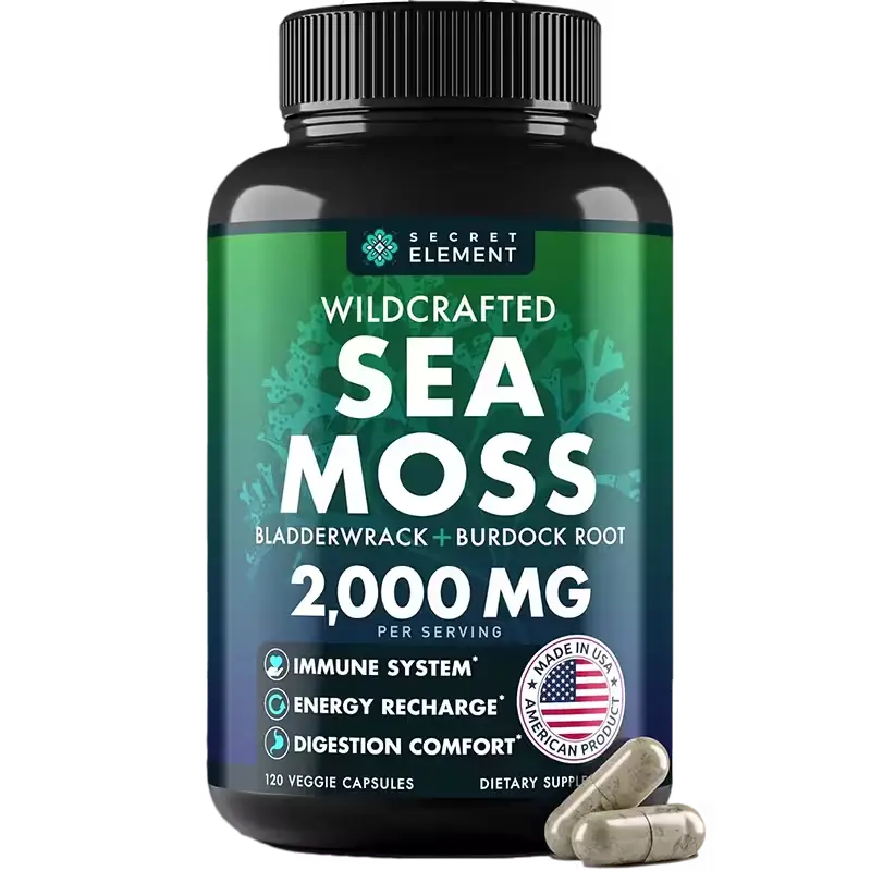 [SE-sea-120] Wildcrafted Sea Moss + Bladderwrack + Burdock Root: El superalimento para tu salud integral