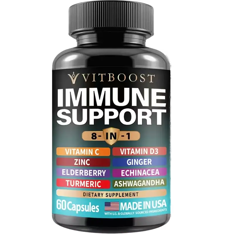 [VB-imm-60] Vitboost Immune Support 8 en 1: Refuerza tu sistema inmunológico de forma natural