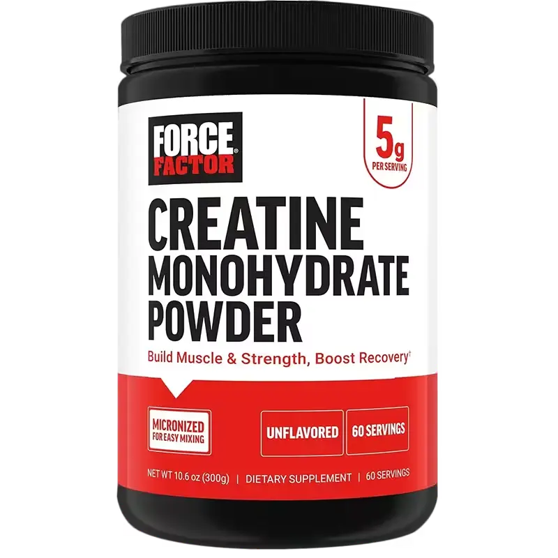 [FF-cre-60] Creatina Force Factor, Creatina monohidratada en polvo, 300 g, 60 servicios