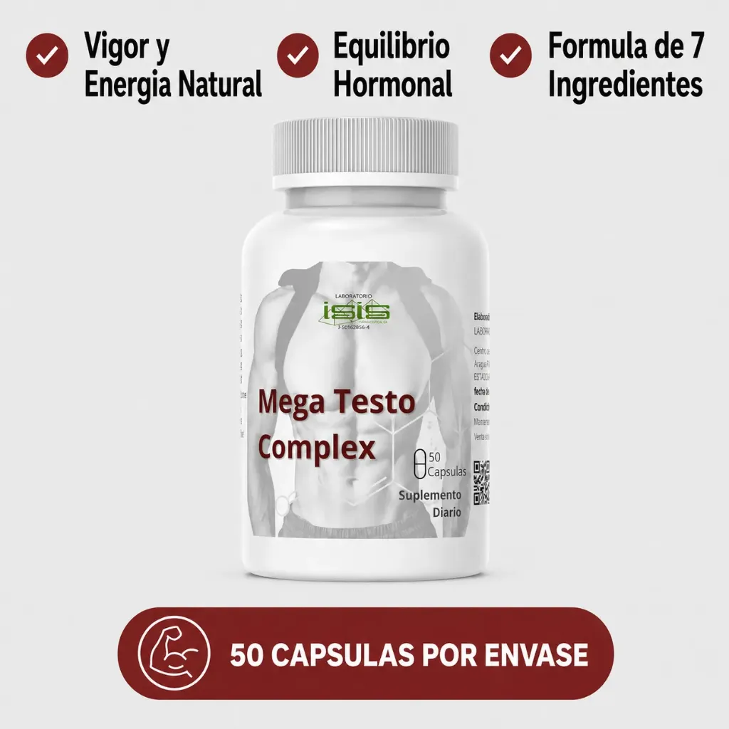 [isis-metesto-50] Mega Testo Natural: Suplemento para la vitalidad masculina con maca, tongkat ali y más