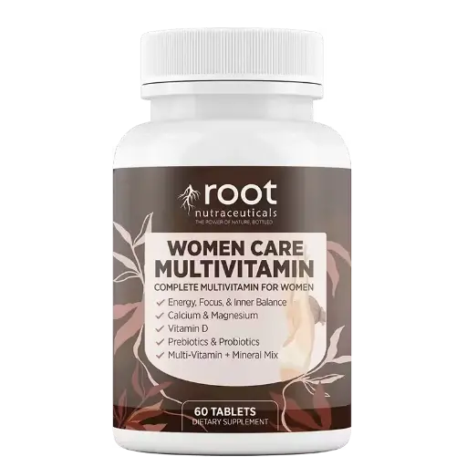 Producto Root Nutraceuticals Root Women Care: El multivitamínico completo para mujeres que buscan energía, equilibrio y bienestar