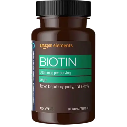 Producto Amazon Elements Biotina Amazon Elements 5000 mcg: beneficios, uso y por qué es ideal para tu bienestar