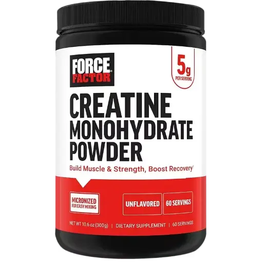 Producto Force Factor Creatina Force Factor, Creatina monohidratada en polvo, 300 g, 60 servicios